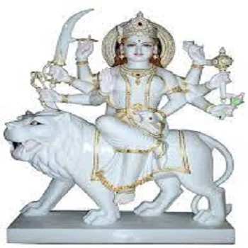 White Marble Durga Statue